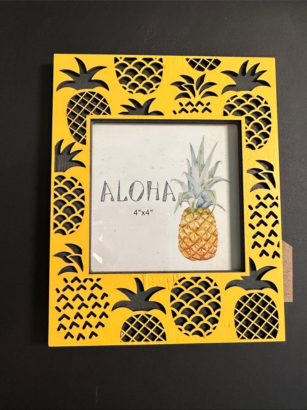 Yellow Pineapple Picture Frame - Aloha Accent